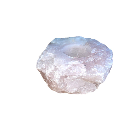 Rose quartz - candlestick
