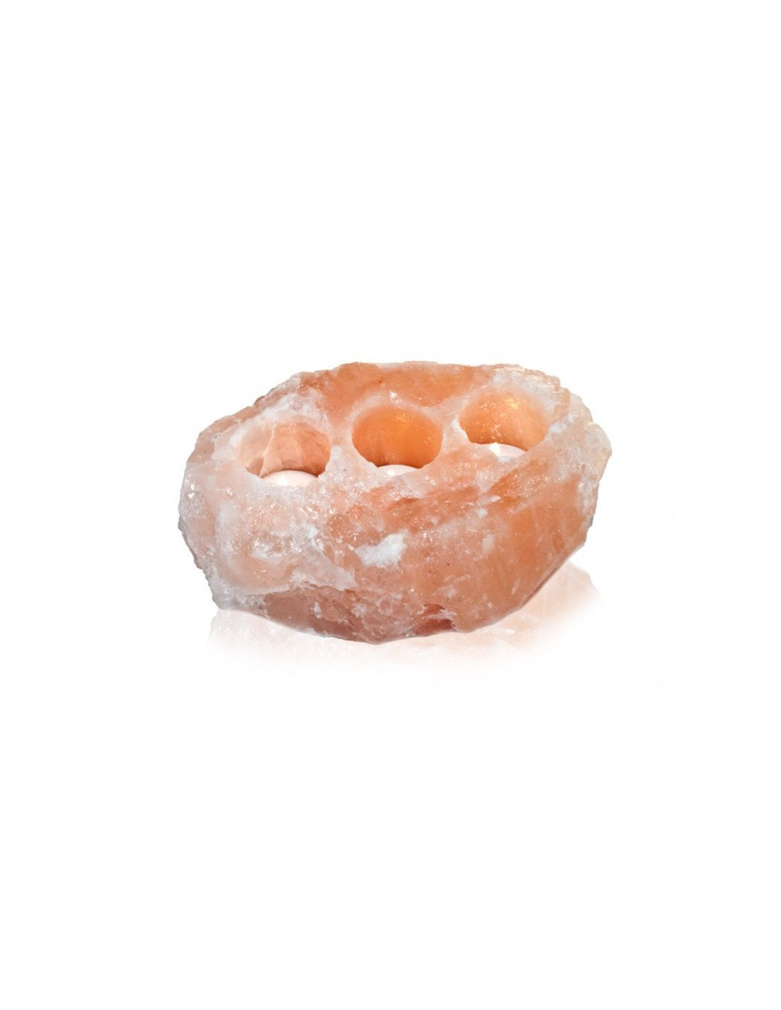 Triple salt crystal candle holder