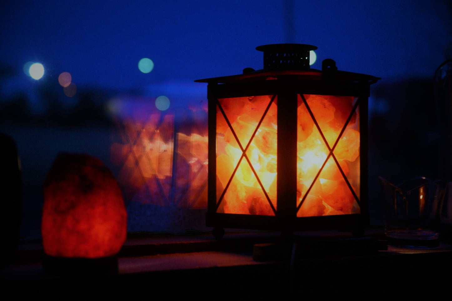 Salt crystal lantern