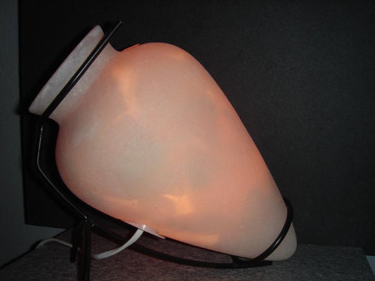 Salt crystal glass vessel