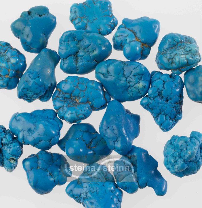 Blár Turquoise - slípaður