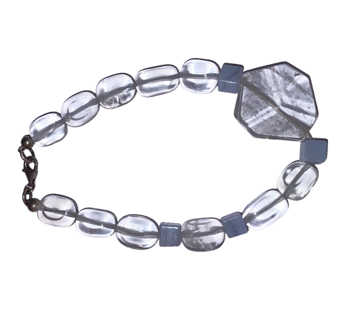 Armband - Bergkristall og Chalcedon