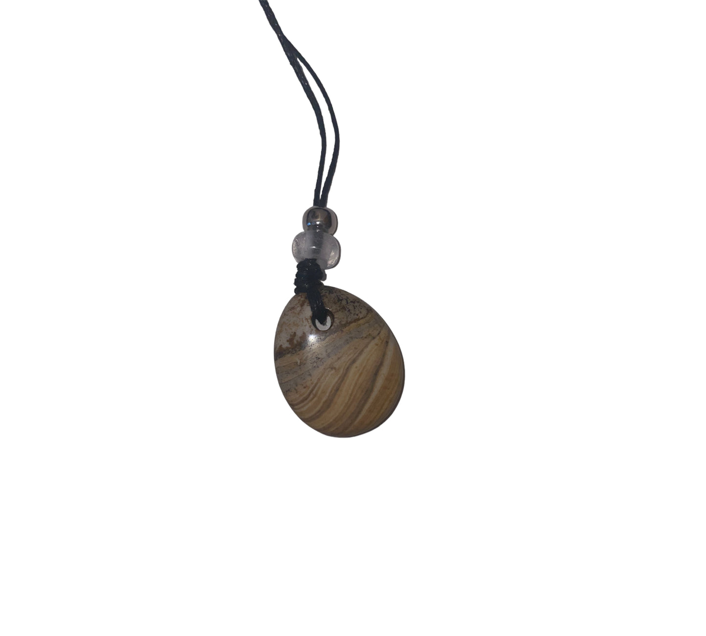 Necklace with a string of various stones