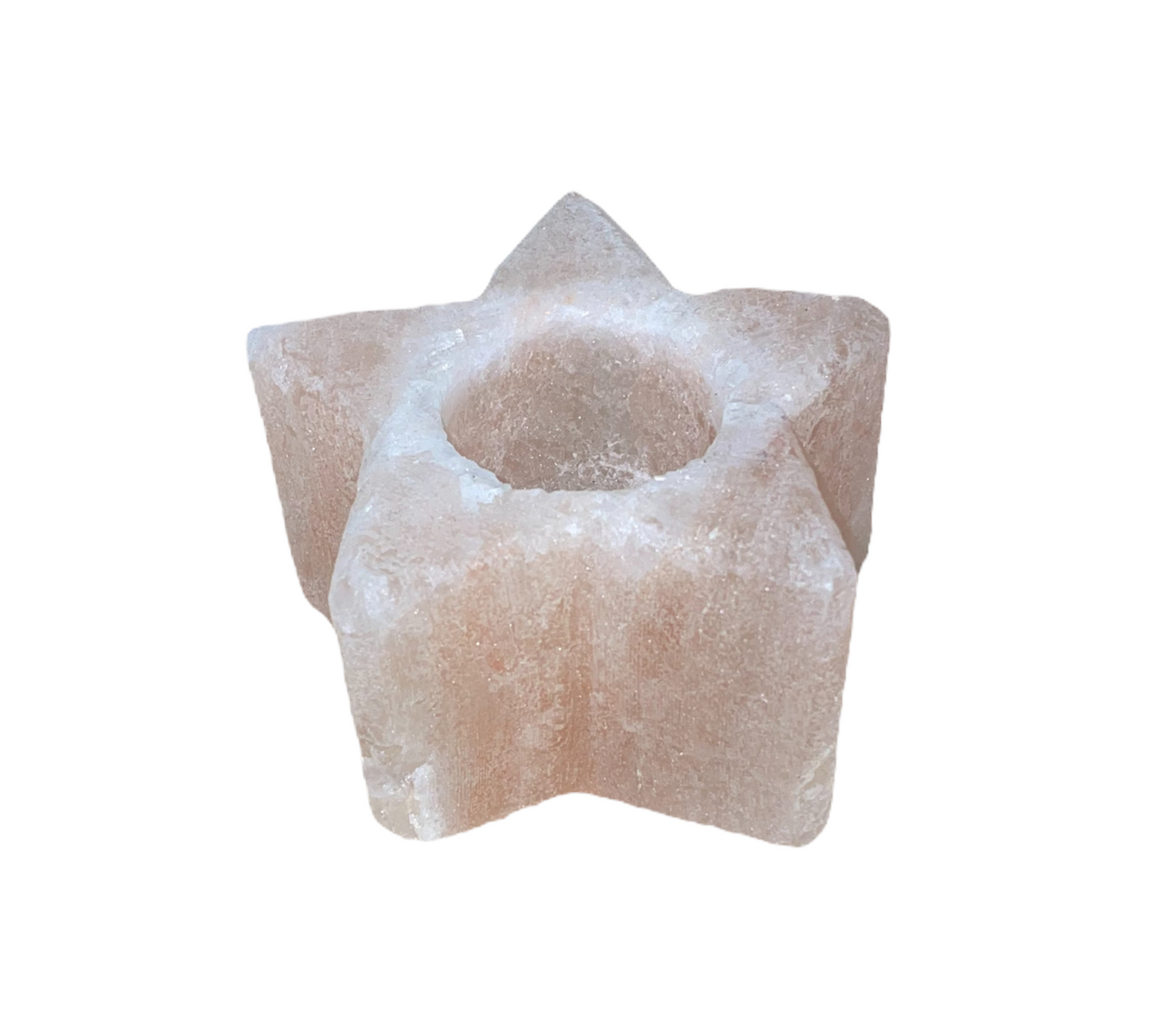 Salt crystal candle holder - star