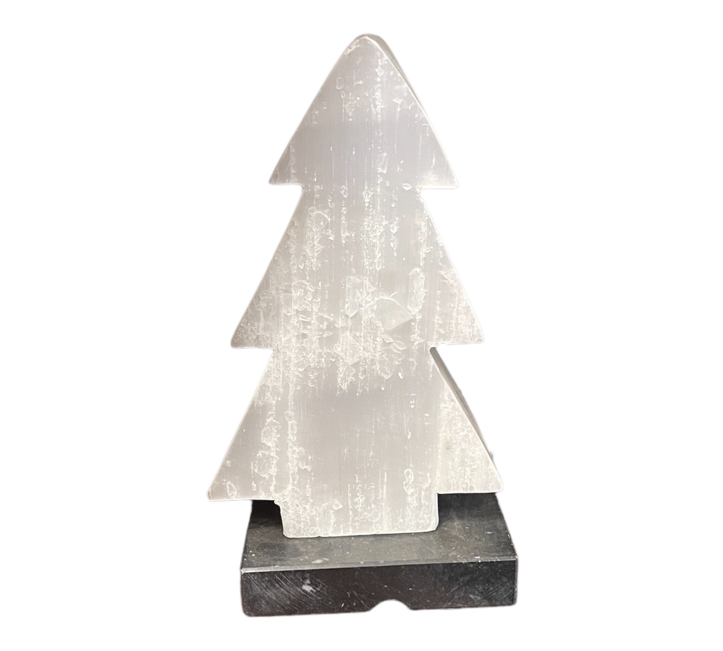 Selenite Christmas tree - lamp