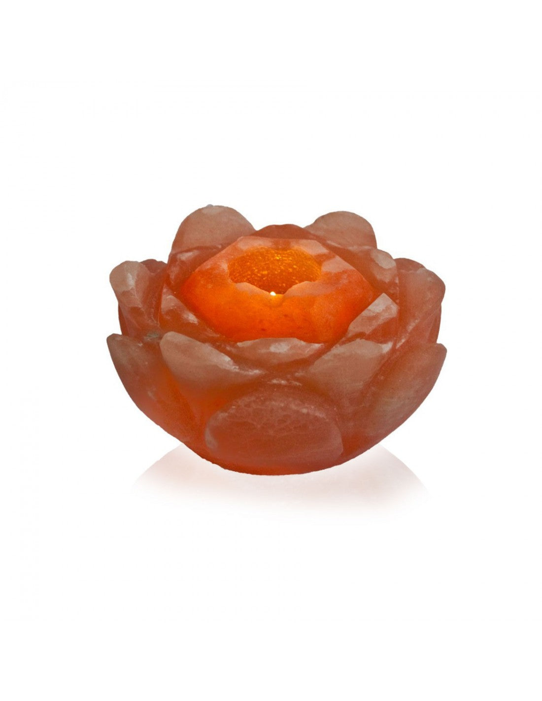 Salt crystal candle holder - Flower